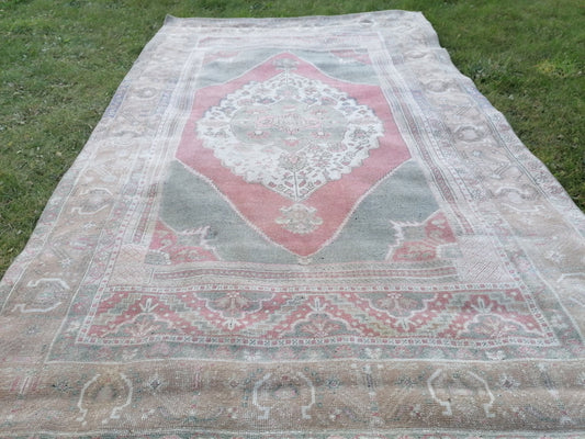 Oushak turkish rug 8'4x5 turkish rug,oushak rug,vintage rug,kitchen rug,vintage oushak rug, vintage anatolian unique hand made bohemian rug