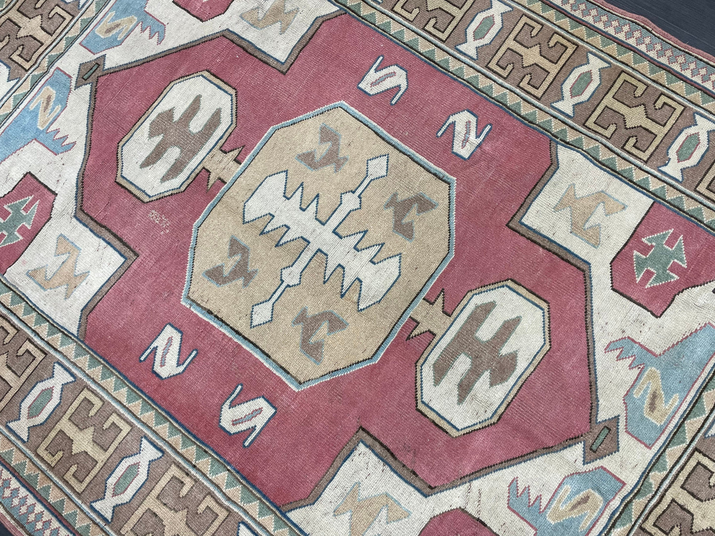 Wool Oushak Rug Vintage Rug Muted Vintage 6x8 ft Rug Wool Oriental Rug Handmade Rug Vintage Turkish Rug Muted Persian Wool Rug