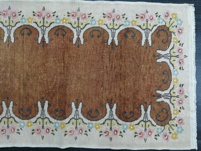 Oushak Runner Rug 2.6 x 10.5 Turkish Runner Rug Vintage Runner Rug Hallway Runner Rug Kitchen Runner Rug Antique Runner Oriental Runner Rug