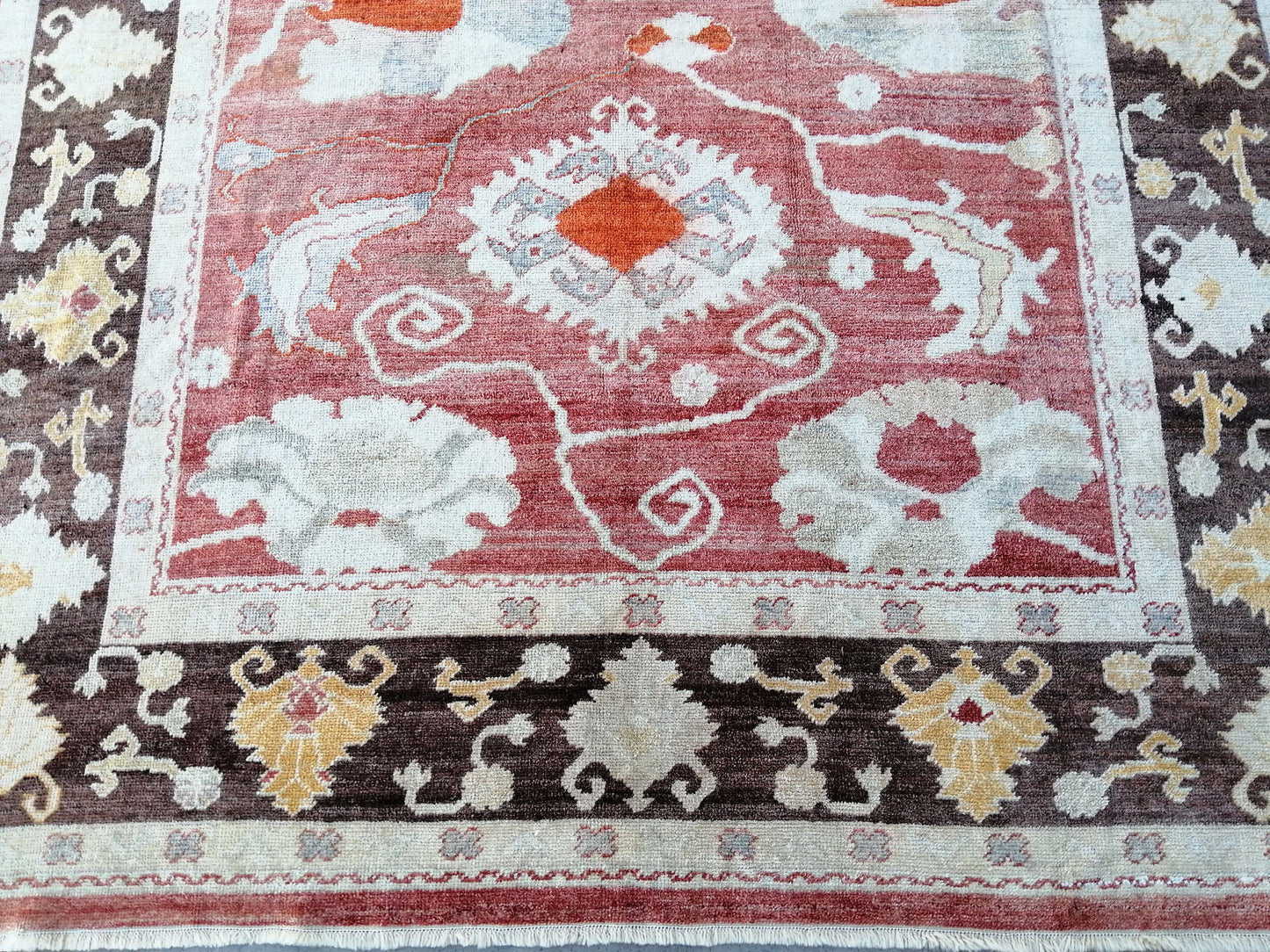 OUSHAK RUG, 8.9 x 11.6 Large Area Oushak rugs, Vintage Oushak Rug Wool Oushak Rug Hand Made Rugs, Authentic Oushak Rug 9x12 vintage Rug