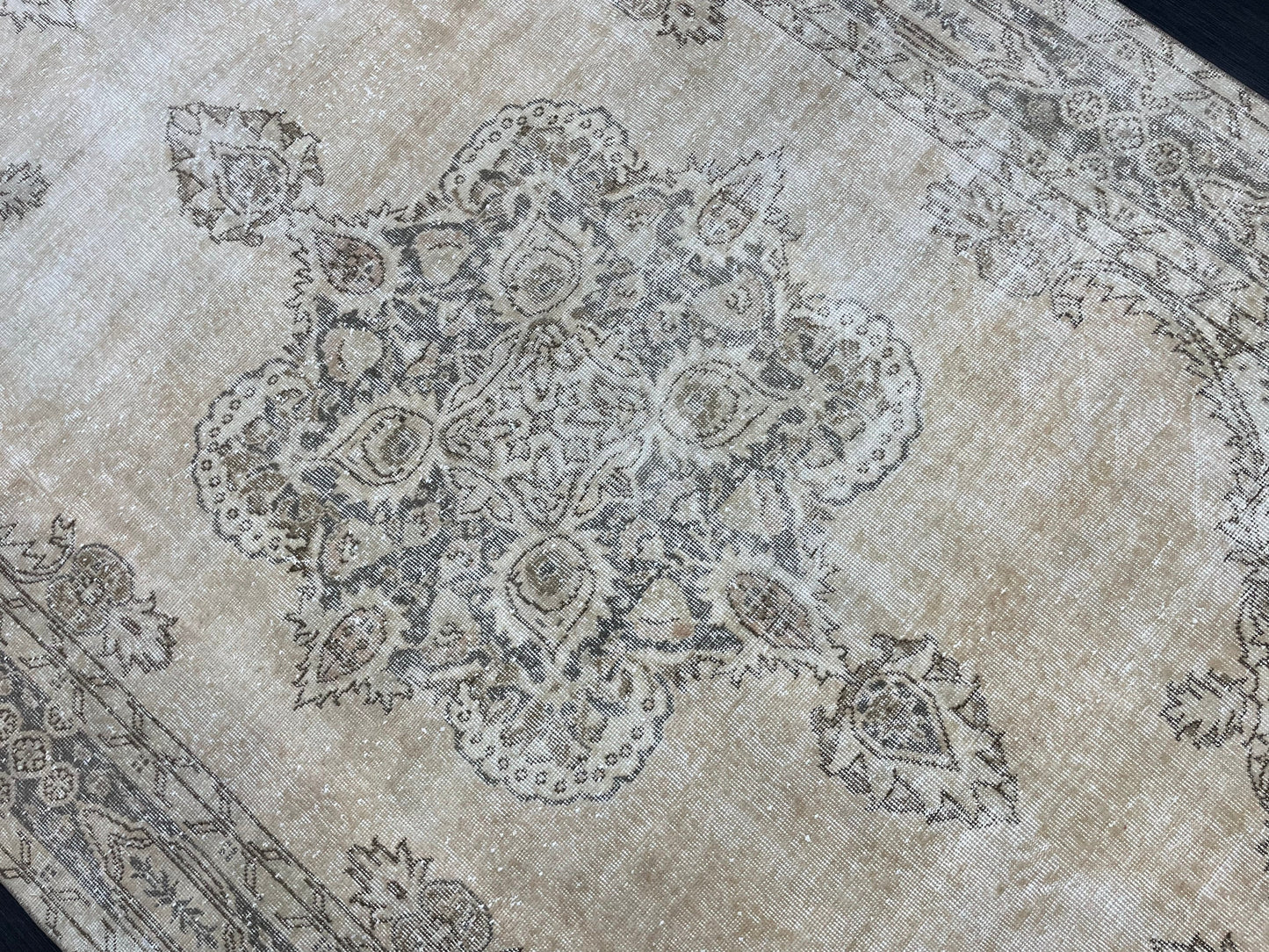 Muted Persian RUG 6.6 x 10.5 Turkish Oushak Rug Vintage Antique Rug Vintage Rug Wool Muted Oriental Rug Handmade Rug Hand Knotted Rug