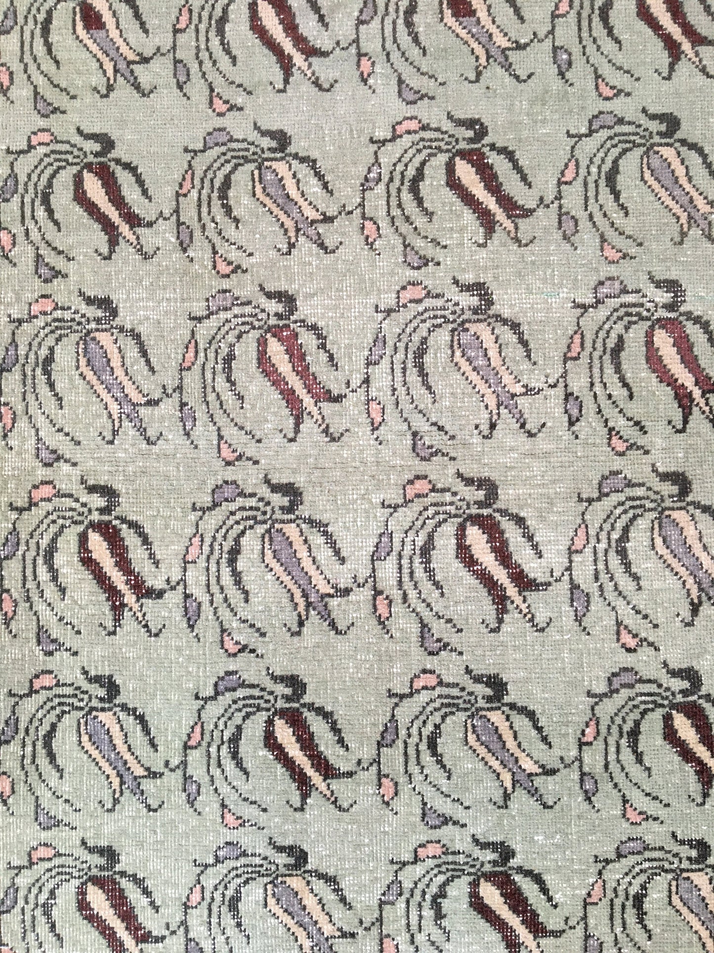 3x5 feet handmade floral mini runner rug, turkish kitchen floor wide rug, grey bathroom area rug, entryway large muted color rug, bohem rugs