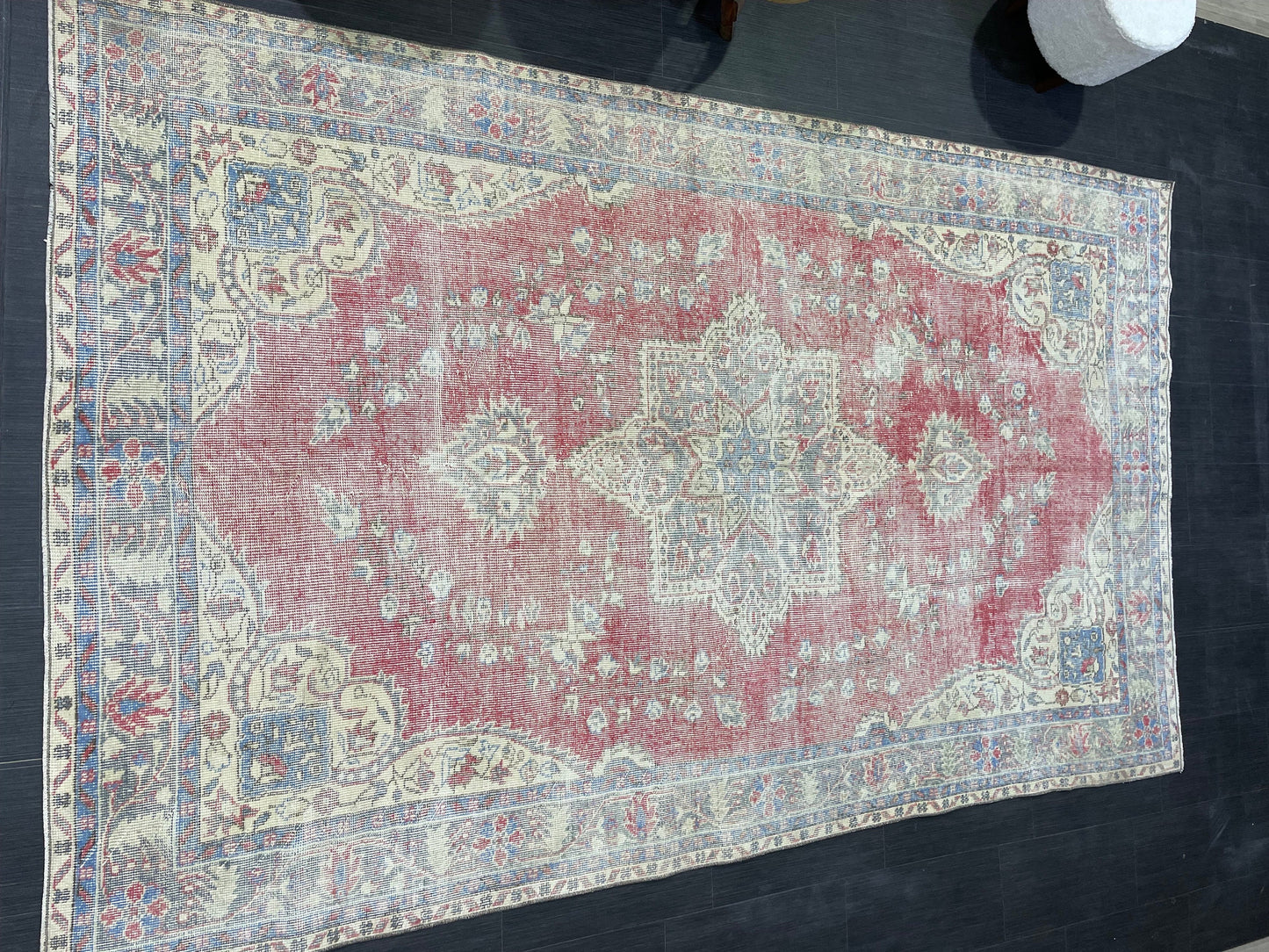 Persian RUG, Oushak 5.10 x 9.6 Rug, Vintage Rug, Vintage Persian Wool Rug, Handmade Rug, Vintage Turkish Rug Oriental Rug