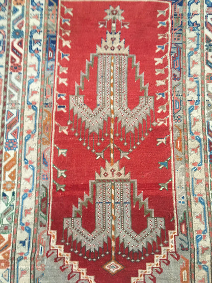 4x6 feet handmade wool vintage large rug, turkish wide living room floor rug, oushak kitchen area rug, large natural laundry rug, bohem rugs