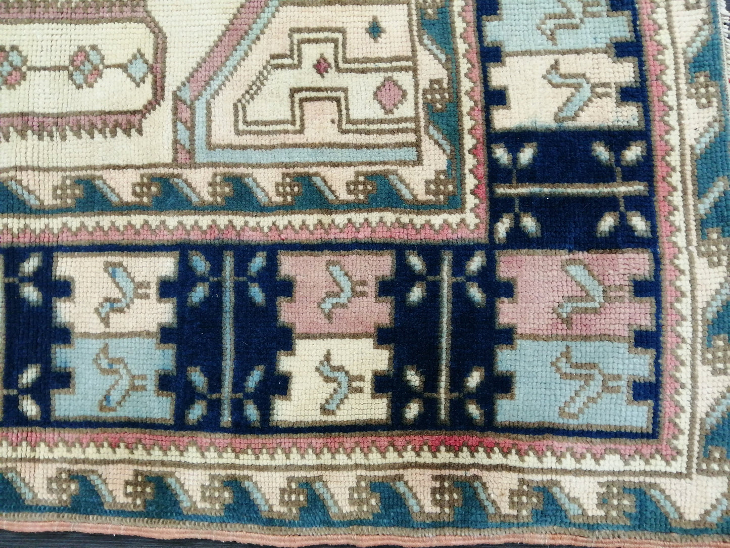 OUSHAK RUG Vintage 6.7 x 4.4 Oriental Rug High Pile Rug TURKISH Oushak Rug Vintage Wool Oushak Rug Hand Made Rugs Vintage Turkish Rug