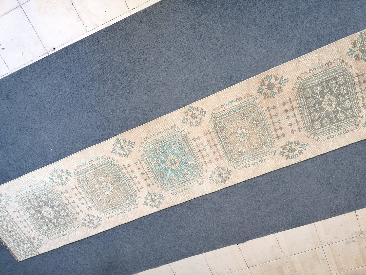 2'6x11'6 turkish runner rug, runner rug,vintage, oushak runner rug, kitchen runner rug, hallway runner rug,vintage runner rug,oushak runner