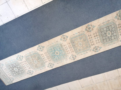 2'6x11'6 turkish runner rug, runner rug,vintage, oushak runner rug, kitchen runner rug, hallway runner rug,vintage runner rug,oushak runner