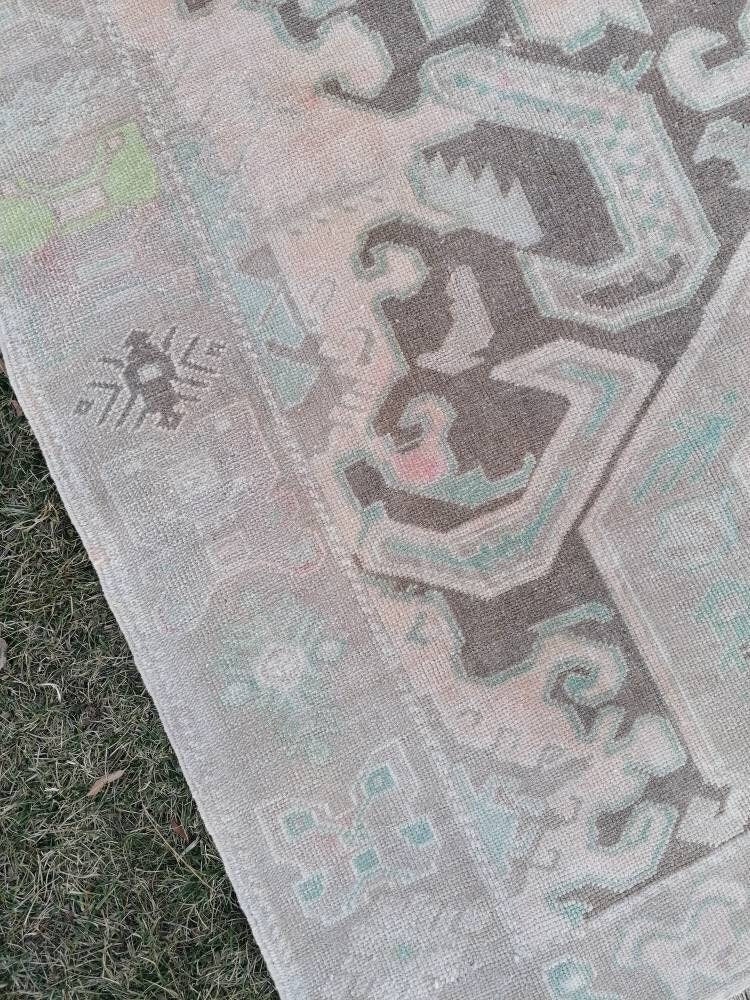 Oushak turkish rug 6x8'10 vintage anatolian rug,unique hand made bohemian rug