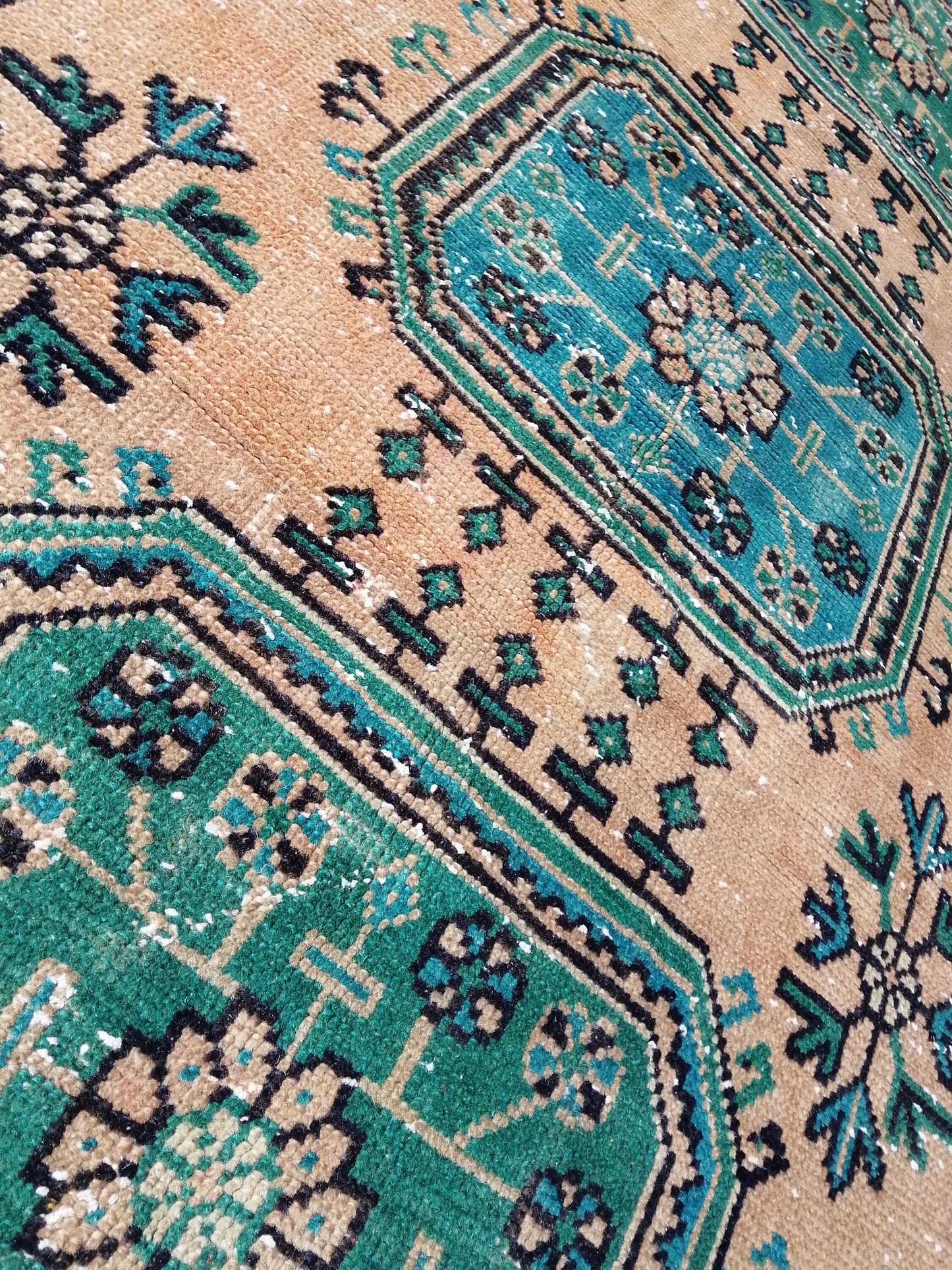 2.9 x 11.8 wool Oushak Runner Rug Turkish Runner Rug Vintage Runner Rug 3x12 Hallway Runner Rug Kitchen Runner Rug Handmade Wool Runner Rug