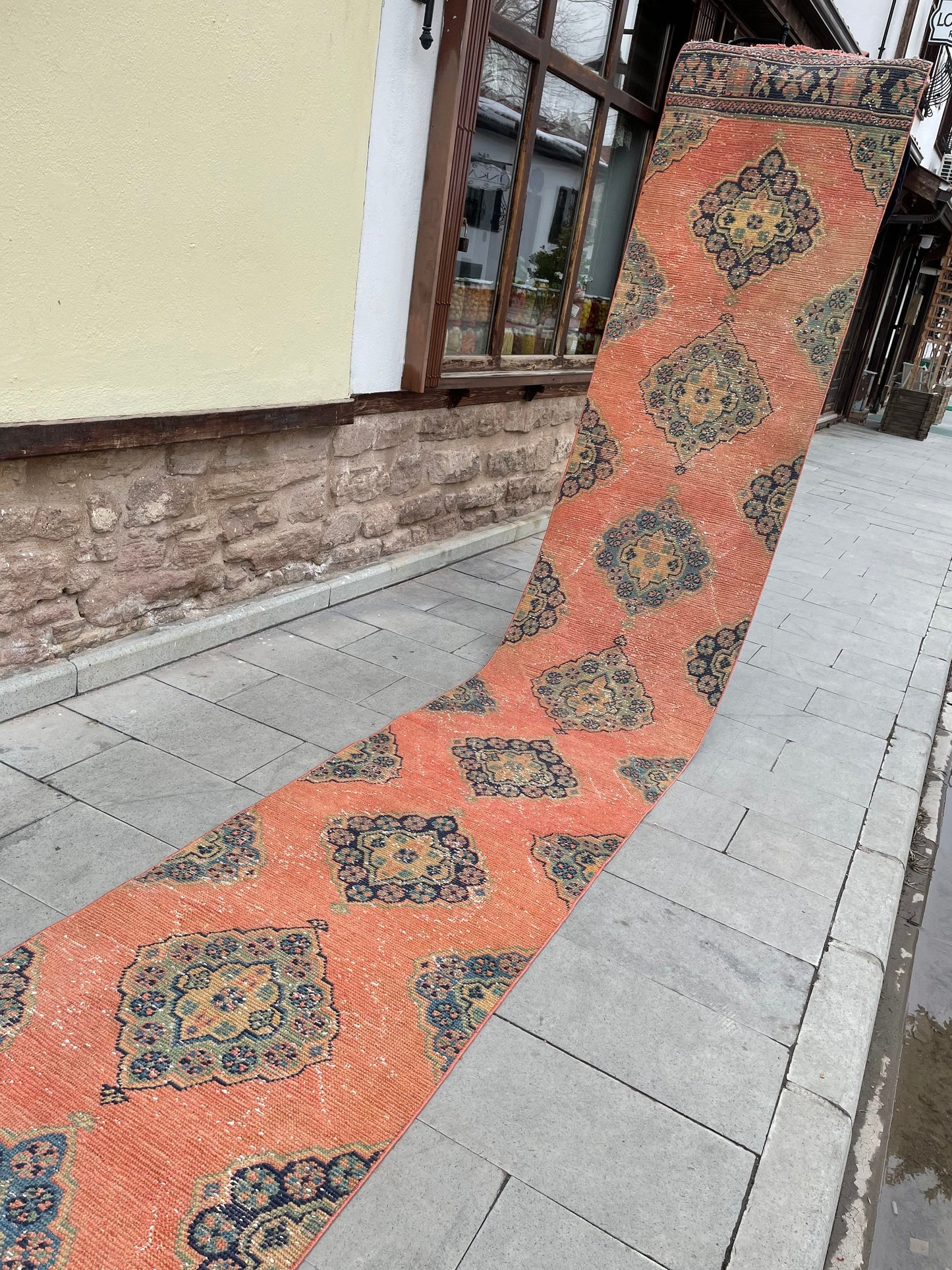Extra Long OUSHAK Runner Very Long TURKISH Runner Rug 2.7 x 21 ft Vintage Runner Rug Vintage XL Oriental Runner Rug Staircase Runner rug