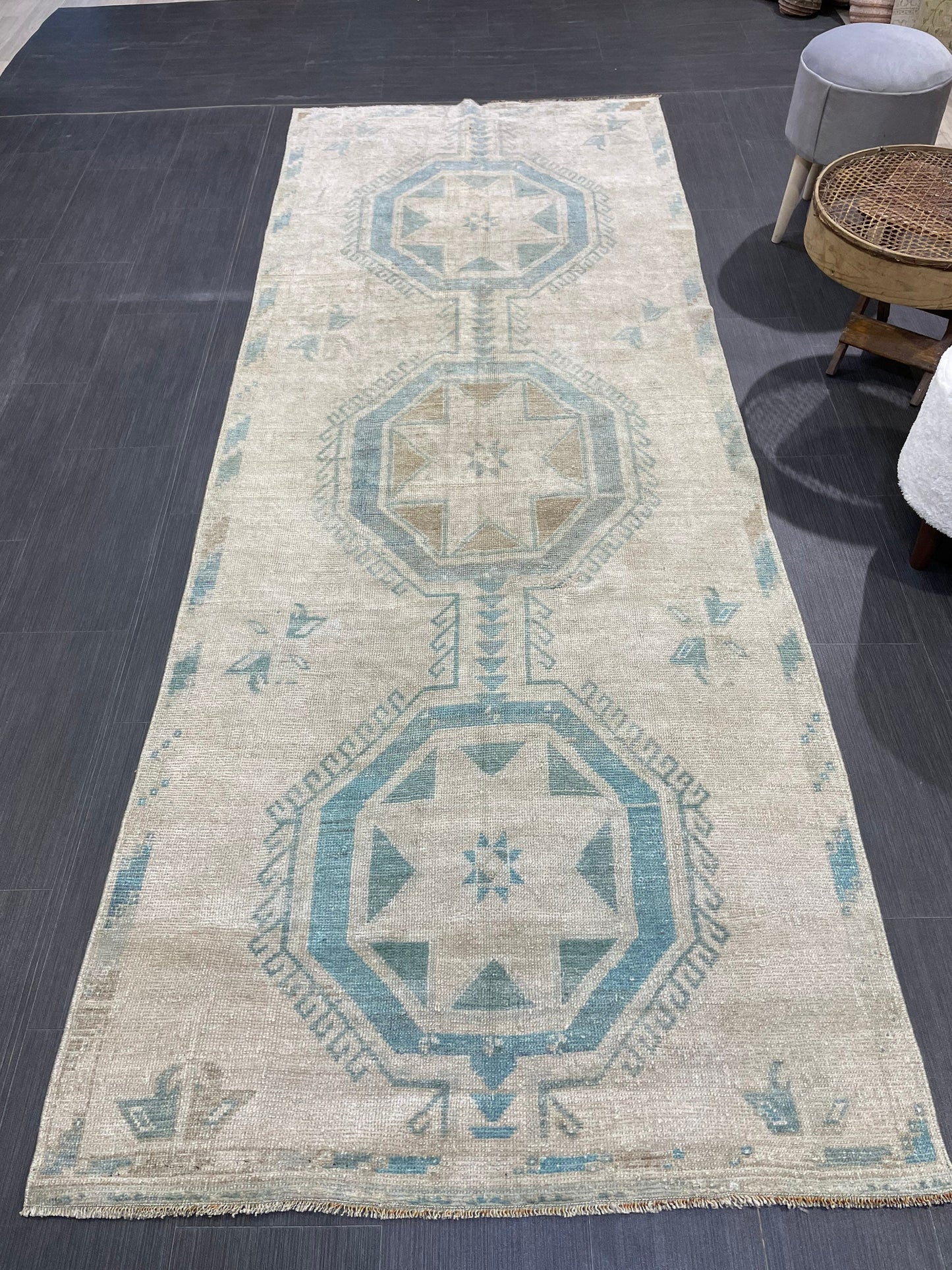 Antique Runner Rug, Vintage 3.7 x 10 Runner Rug, Persian Runner, Handmade Runner Rug, Turkish Runner Rug, Kitchen Runner, Hallway Runner