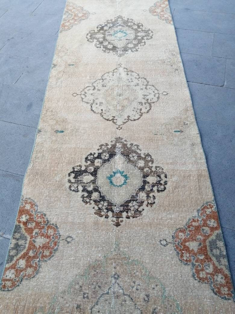 XL Turkish Runner Rug Long Vintage Runner Rug 2.9 x 20 Vintage Stairs Runner Rug Extra Long Oriental Runner Carpet XL Antique Persian Runner