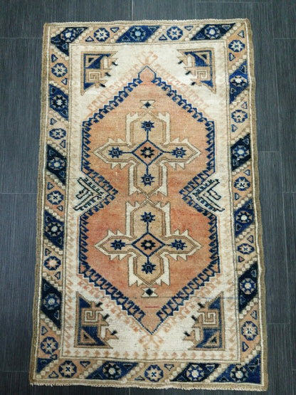 3.5 X 2 Rug, Hand Made Rug, Oushak Rug, Rustic Rug, Bohemian Rug, Turkish Rug, Farmhouse Rug, Vintage Rug, Wool rug