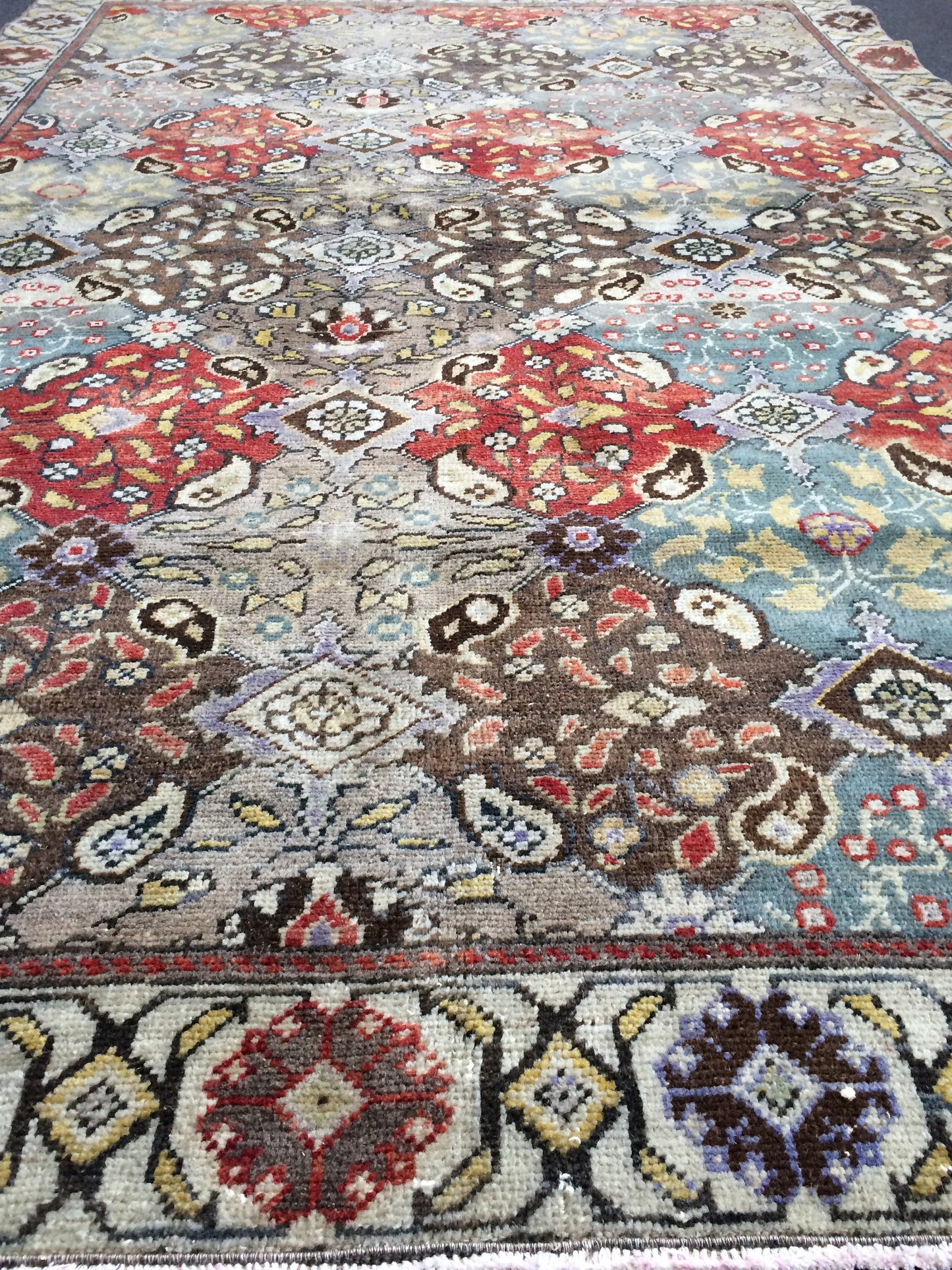 4.9 x 7 OUSHAK RUG TURKISH Oushak Rug Vintage 5x7 Rug Vintage Runner Rug Wool Rug Hand Made Rugs Vintage Turkish Rug