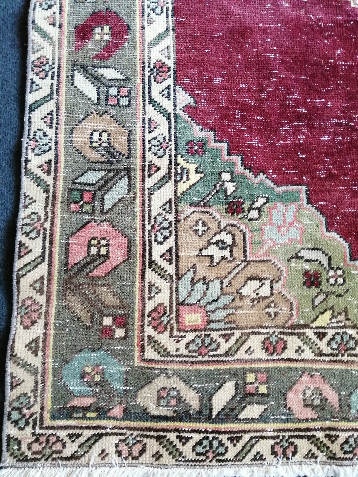 OUSHAK RUG TURKISH Oushak Rug Vintage Oushak Rug Vintage Rug Wool Oushak Rug Hand Made Rugs Vintage Turkish Rug