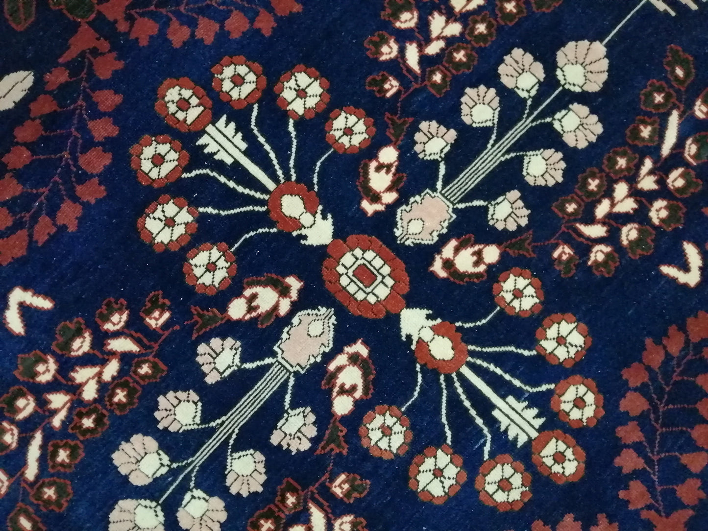 Oriental RUG 6.9 x 10.8 Oushak Rug  Blue Persian Rug Navy Vintage Rug Fine Oushak Rugs Antique Turkish Rug Muted Turkish room Rug 7x11 rug