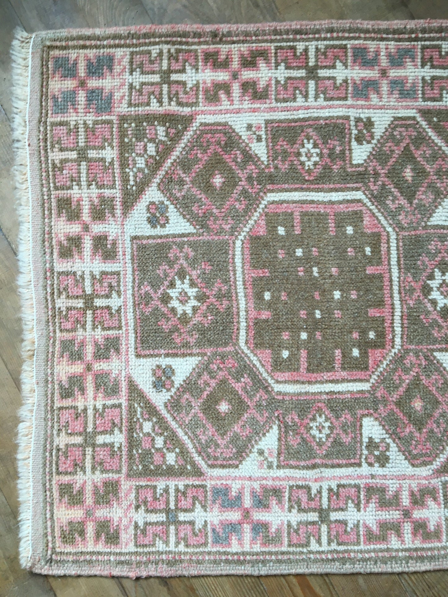 3x4 feet turkish area rug, anatolian handmade wool rug, vintage oushak natural large rug, living room floor large rug,bedroom wool brown rug