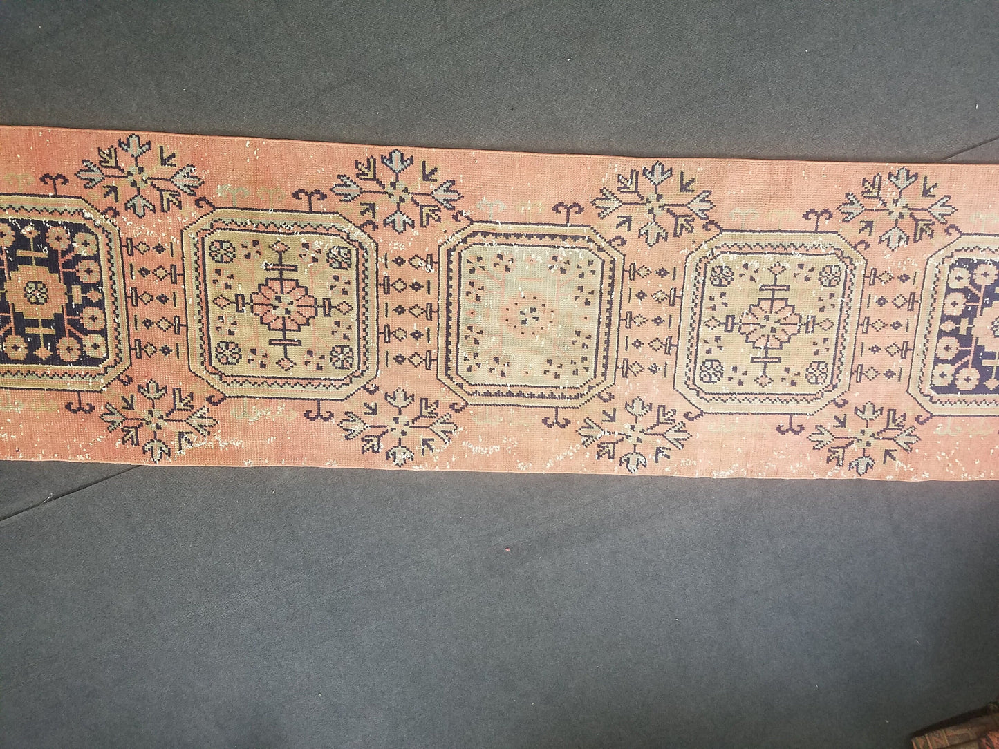 Wool runner rug 2'9x11'6 vintagevintage oushak runner rug unique hand made rug kitchen runner rug