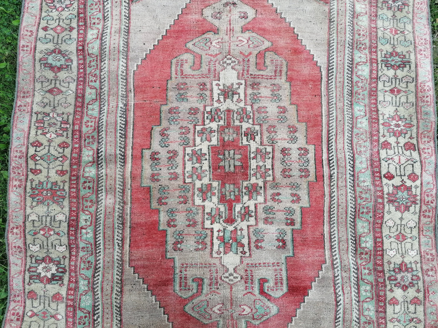 5x8 handmade anatolian rug, vintage Turkish wool rug, oushak bedroom rug, living room rug