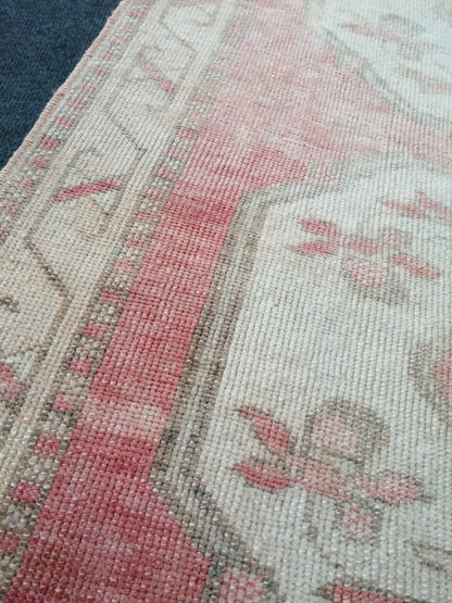 6x3 Oushak Runner Rug Turkish Runner Rug Vintage Runner Rug Hallway Runner Rug Kitchen Runner Rug Wool 3x6 Rug Wool Oushak Rug