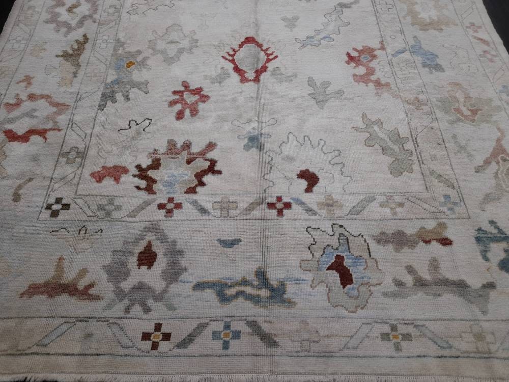 8.5 x 12 Muted Turkish RUG  TURKISH Oushak Rug Muted Oushak Rug Vintage Rug Wool Oushak 9x12 Rug Hand Made Rug Authentic Oushak Rug