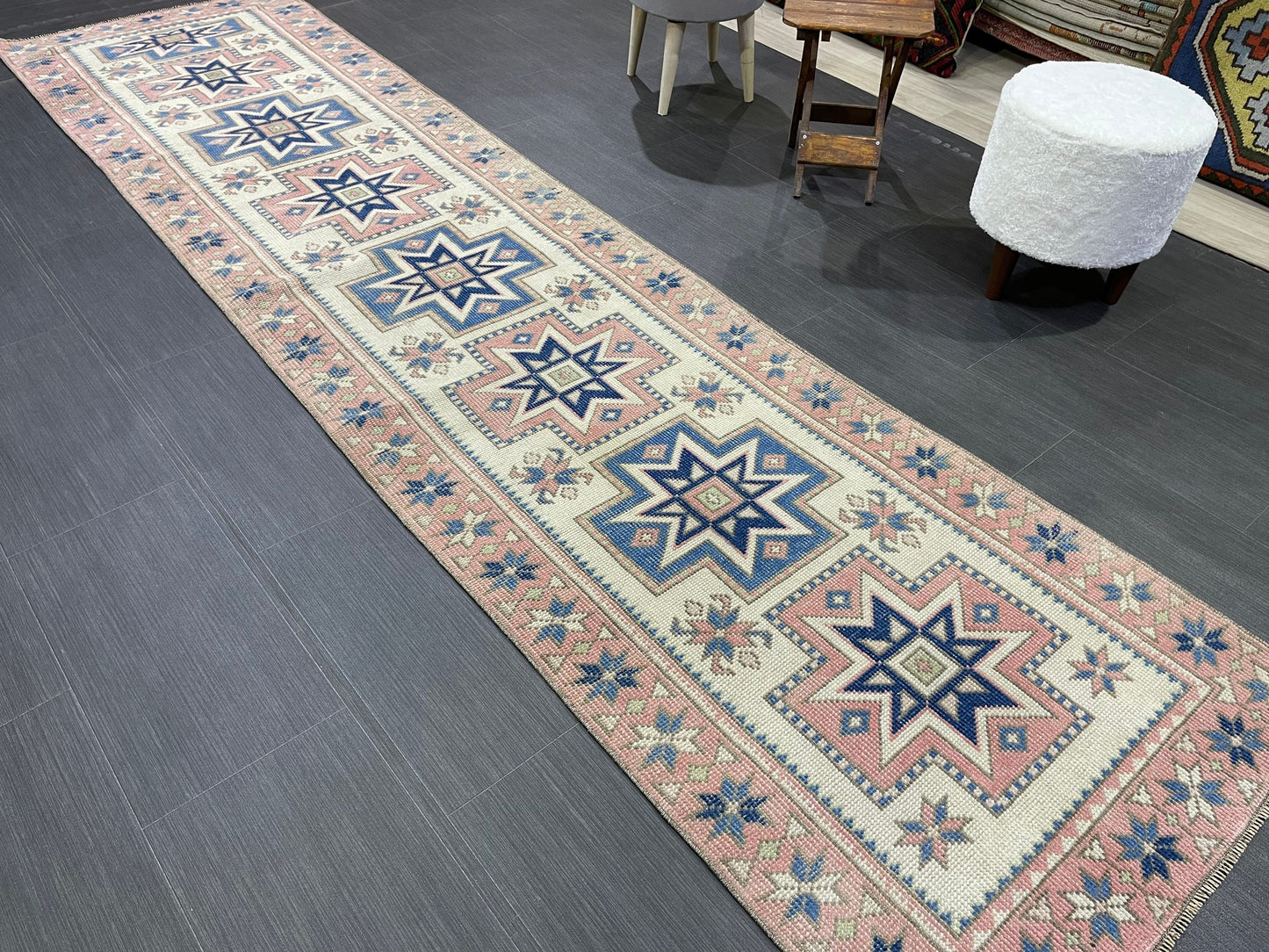 Vintage Persian Runner Rug 2.5 x 10.4 Antique Runner Rug Handmade Runner Staircase Runner Distressed Runner Wool Runner Rug Oriental Runner