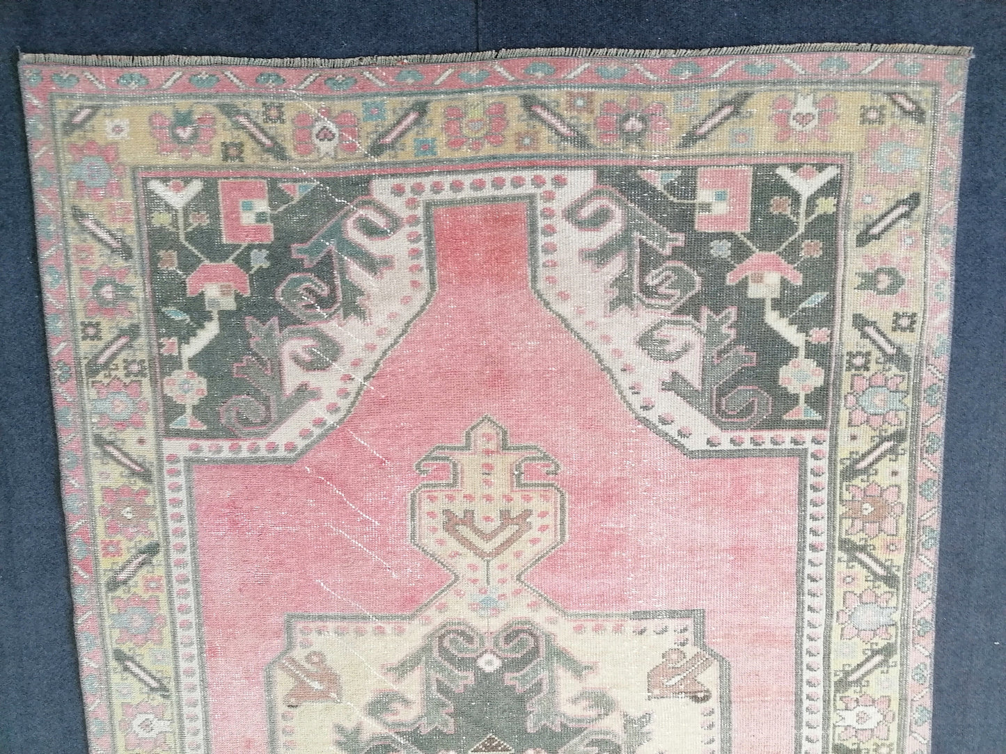 4.8 x 1.3 runner rug, turkish runner rug, vintage runner, kitchen runner, hallway runner rug ,oushak runner