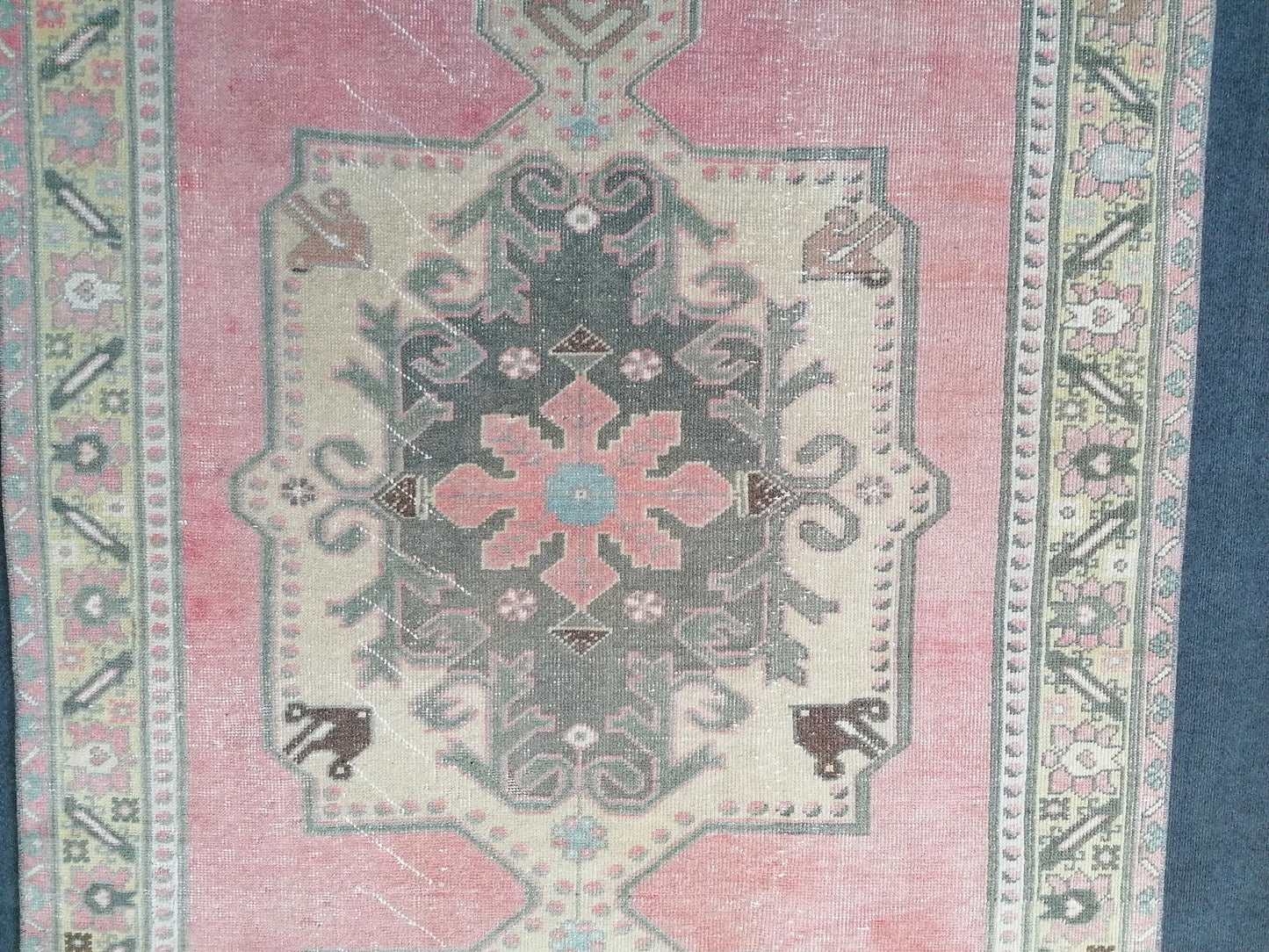 4.8 x 1.3 runner rug, turkish runner rug, vintage runner, kitchen runner, hallway runner rug ,oushak runner