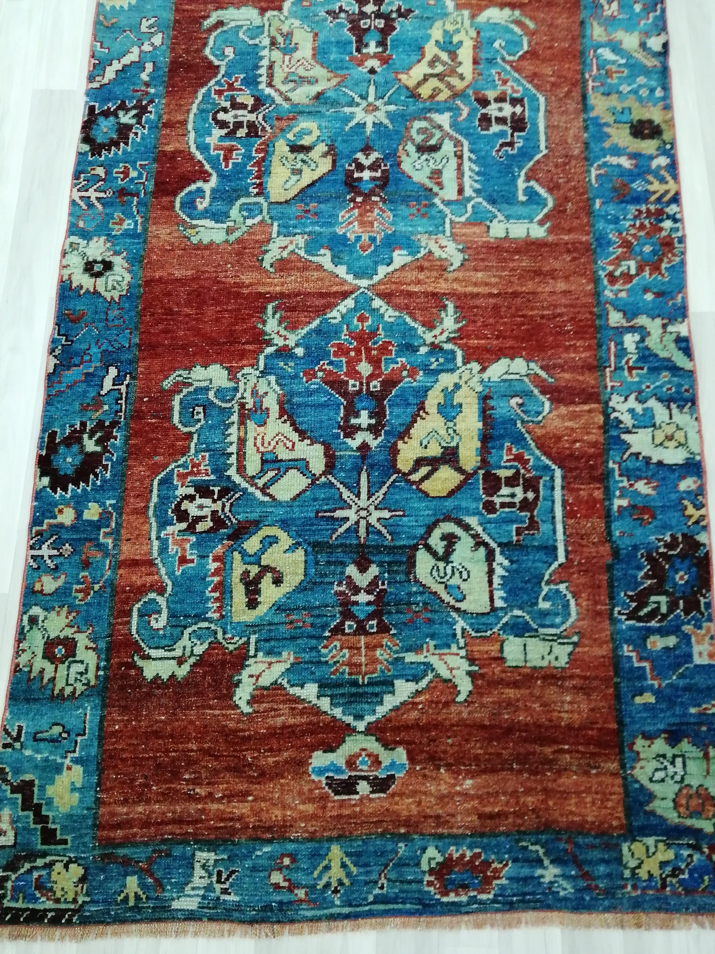 4x10 OLD Oushak Runner Rug Turkish Runner Rug Vintage Runner Rug Hallway Runner Rug Kitchen Runner Rug Wool Runner Rug Wool Oushak Rug