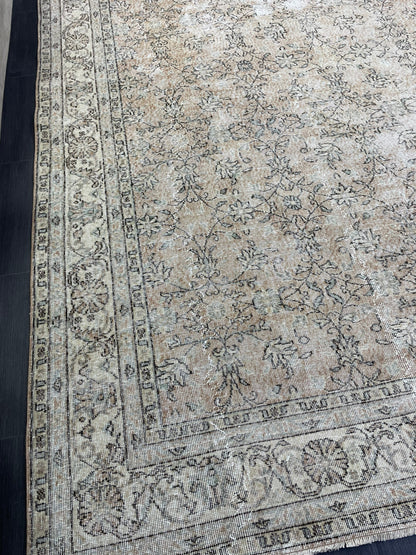 Large Vintage RUG, 8.5 x 12 Rug, Distressed Persian Rug Wool Hand Knotted Rug Oriental Handmade Rug Vintage Turkish Rug