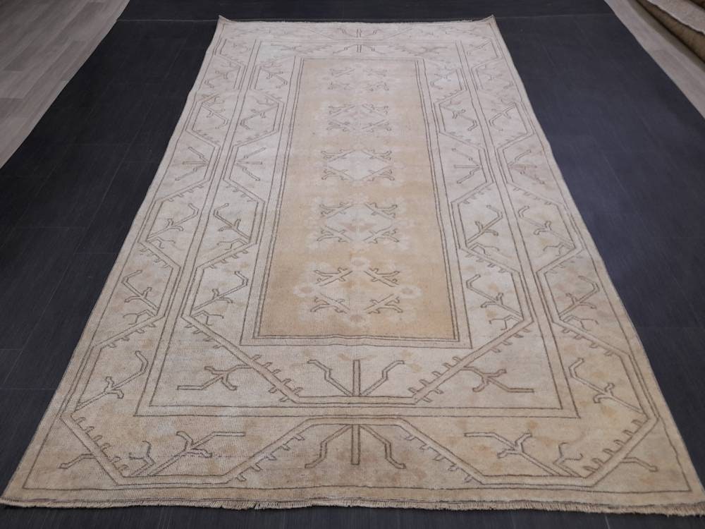 5 x 8.6 muted Turkish Oushak Rug Antique Rug Hand Knotted Rug