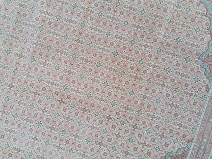 Oushak hand made wool rug 9'7x13 large living room rug, pastel oushak rug