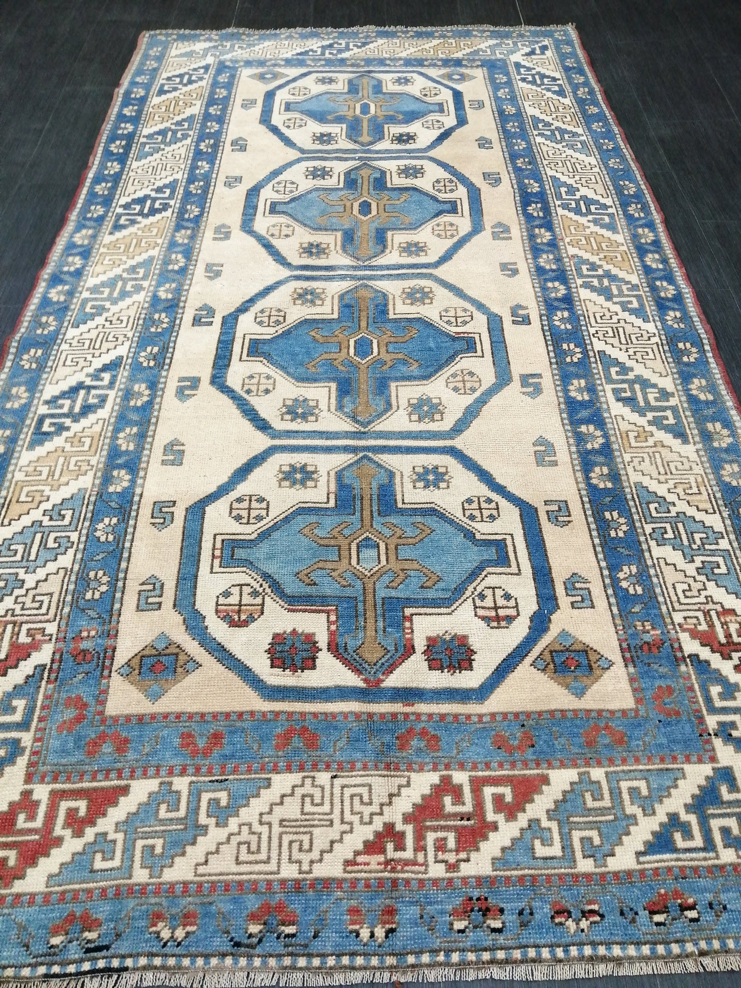 OUSHAK RUG 4.6 x 8.7 Vintage  Rug Vintage Runner Rug Wool Oushak Rug Hand Made Rugs Vintage Turkish Rug