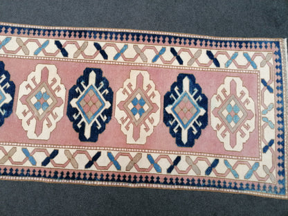 2'10x11'4 runner wool rug, vintage handmade runner,hallway runner rug, kitchen runner rug, oushak turkish runner rug