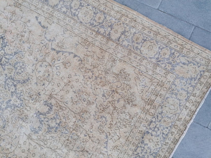 7 x 10 large vintage oushak rug, handmade rug, distressed rug