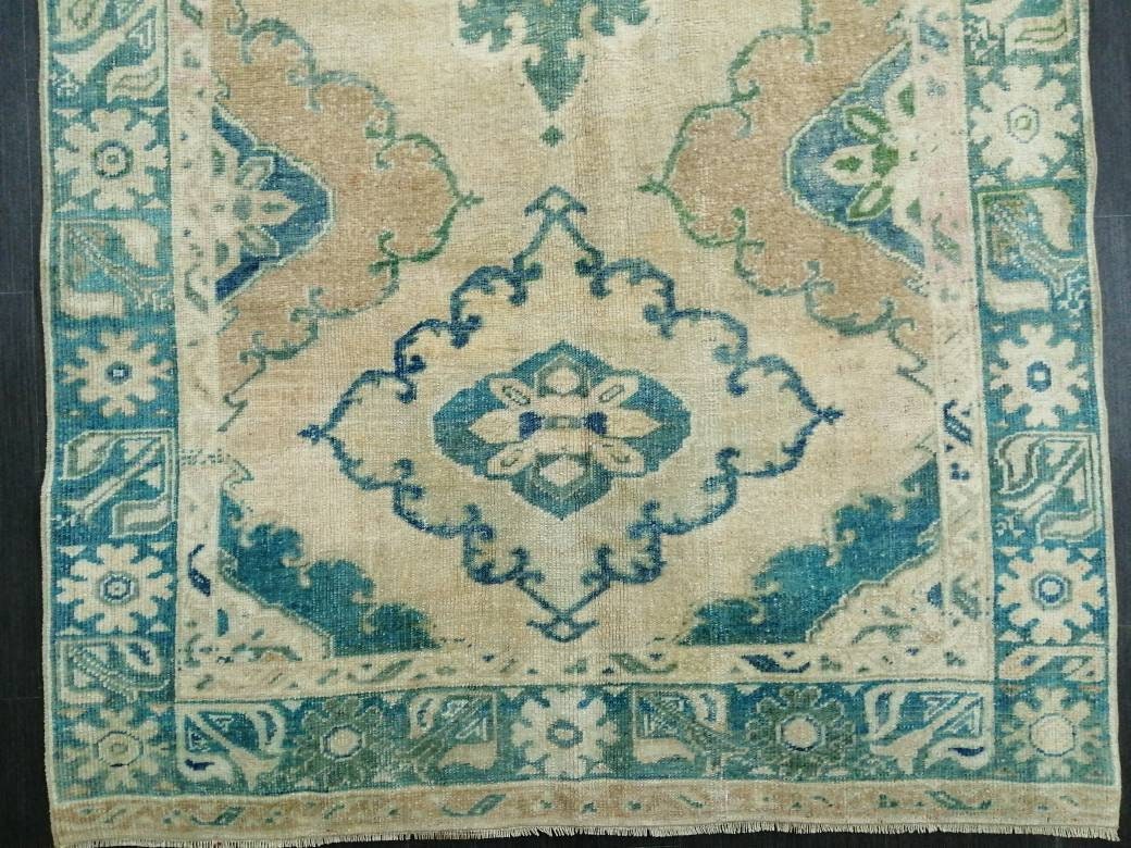 Vintage Runner Rug 4.2 x 13 Persian Runner Rug Wool Oushak Rug Oushak Runner Rug Turkish Runner Rug Kitchen Runner Rug Hallway Runner Rug