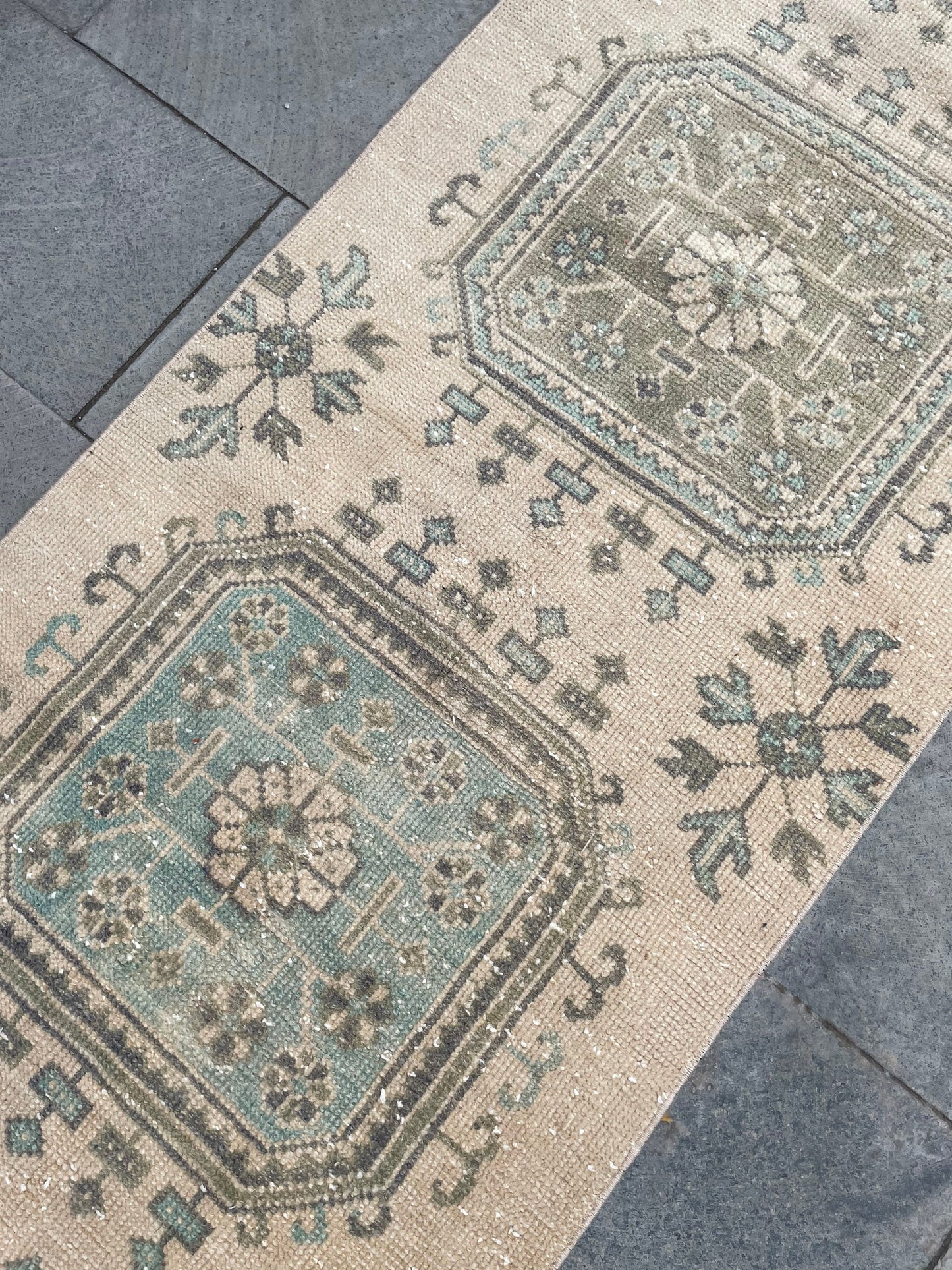 Muted Extra Long Turkish Runner Very Long Muted Oushak Runner Rug 2.4 x 20 Vintage Runner Rug XL Oriental Runner Rug Staircase Runner rug