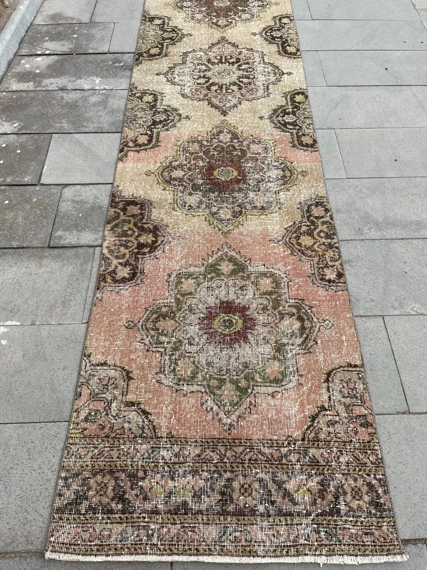 Wool Extra Long Turkish Runner Rug Very Long Oushak Runner 2.7 x 21.7 Rug Vintage Runner Rug XL Hand Knotted Runner Rug Staircase Runner rug