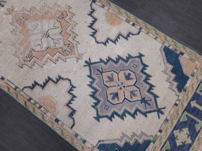 Muted Vintage Runner Rug 3 x 10.7 Muted Hallway Runner Kitchen Runner Rug Muted Staircase Runner Rug Muted Oushak Rug XĹ Turkish Runner