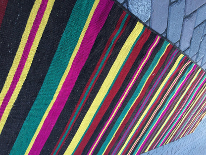 2.6 x 10.4 Flat Woven Oushak Runner Rug Turkish Flat Weave Runner Rug Vintage Runner Rug Hallway Runner Rug Kitchen Runner Rug Wool Runner