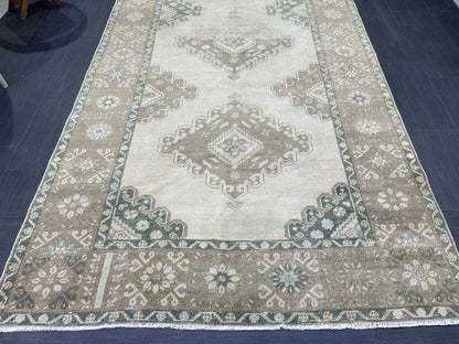 Handmade 5 x 12.4 Runner Rug, Oushak Runner Rug, Turkish Runner Rug, Hand Knotted Runner Rug, Hallway Runner Rug Kitchen Runner Wool Runner