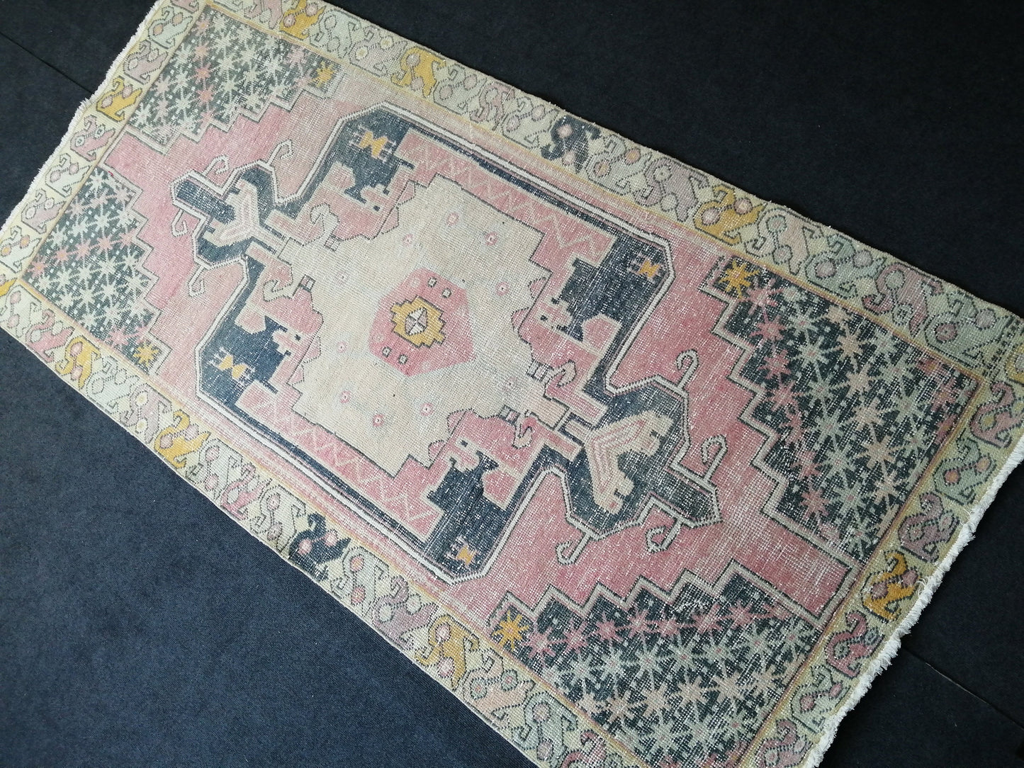 8.3 x 4 Turkish Rug, Oushak Rug, Oushak Rugs, Wool Oushak Rug, Oushak Runner Rugs, Runner Rug, Vintage Rug, Hand Made Rug