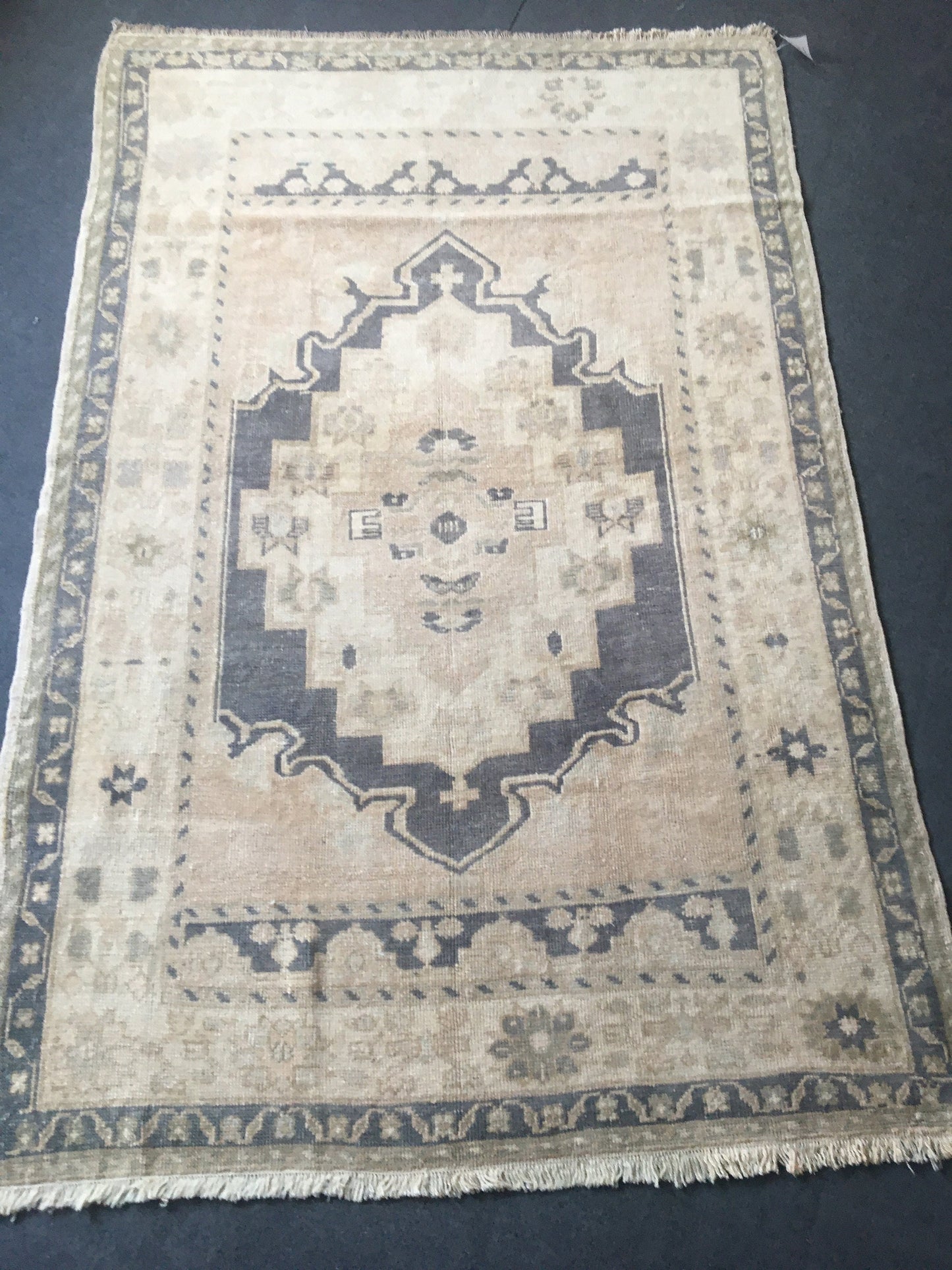 4x6 feet faded color blue turkish living room floor large rug, handmade beige bedroom area wool rug, kitchen wide rug,lounge big size carpet
