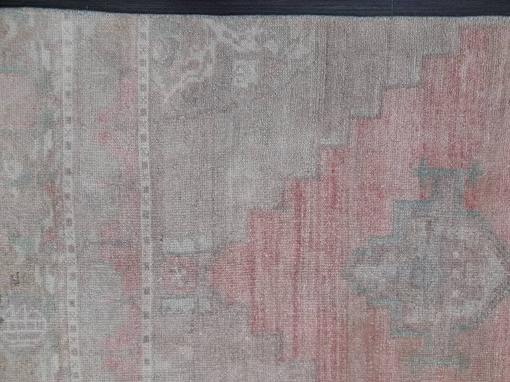Muted Vintage Oriental Runner Rug 3 x 10.8 Turkish Runner Rug muted Vintage Runner Rug Hallway Runner Rug Kitchen Runner Rug Wool Runner Rug
