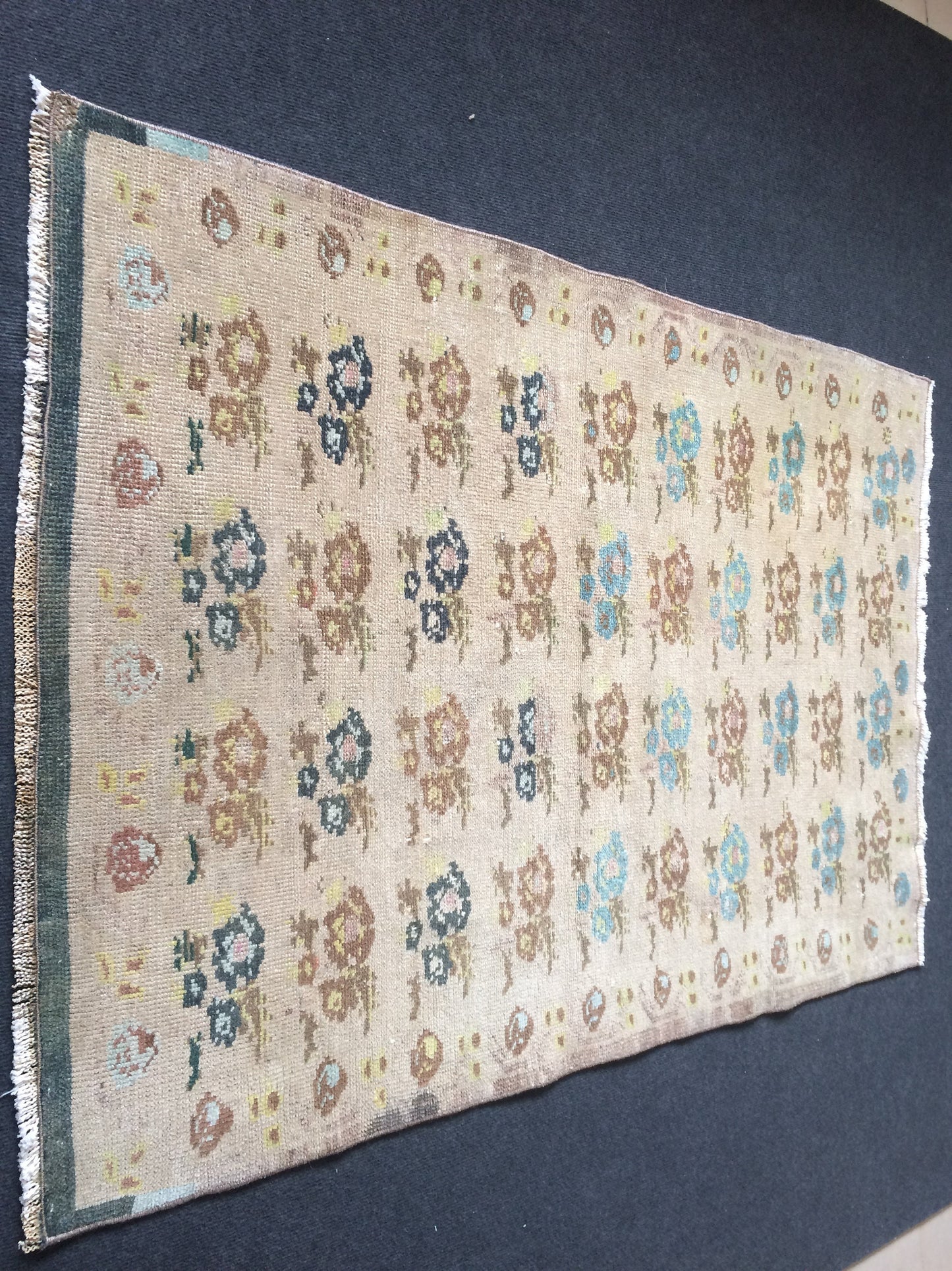 Turkish Rug, Vintage Oushak Rug, Oushak Rug, Wool Oushak Rug, Oushak Runner Rugs, Farmhouse Rug, Vintage Rug, Minimalist Rug, Hand Made Rug