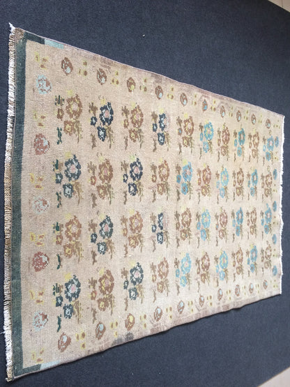 Turkish Rug, Vintage Oushak Rug, Oushak Rug, Wool Oushak Rug, Oushak Runner Rugs, Farmhouse Rug, Vintage Rug, Minimalist Rug, Hand Made Rug