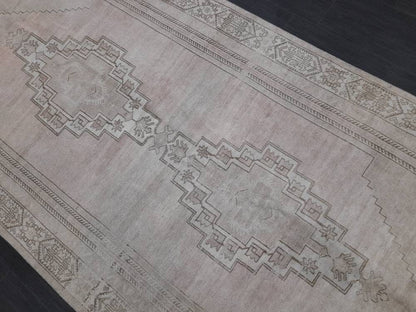 Muted Vintage RUG TURKISH Large Rug 5 x 10.8 Oushak Rug Vintage Oushak Rug Vintage Rug Muted Oushak Rug Hand Made Rug Vintage Neutral Rug