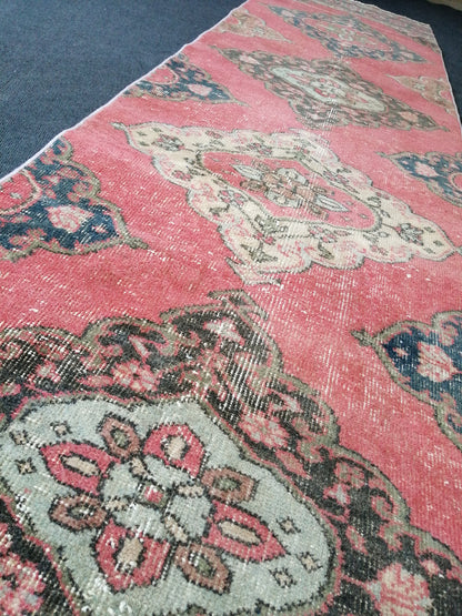 12.5 x 2.6 Turkish Oushak Runner Rug Turkish Runner Rug Vintage Runner Rug Hallway Runner Rug Kitchen Runner Rug Wool Runner Rug Wool Oushak