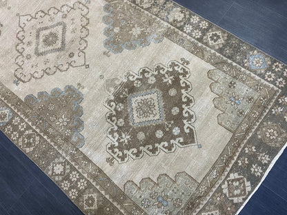 Oushak Runner Rug, Turkish 4.5 x 12.8 Runner Rug, Vintage Runner Rug, Hallway Runner Rug, Antique Runner Rug, Handmade Wool Runner Rug