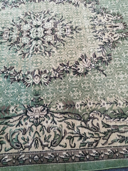 10 X 6.7 OUSHAK RUG TURKISH Oushak Rug Vintage Oushak Runner Rug Vintage Runner Rug Wool Oushak Rug Hand Made Rugs Vintage Turkish Rug